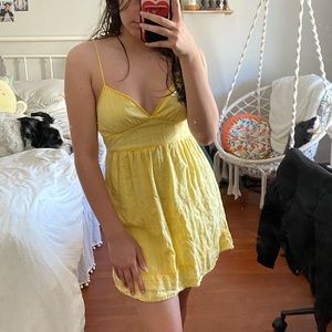 yellow mini sundress